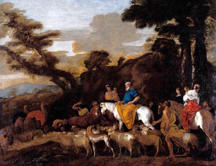 Jacob leading the flocks of Laban
