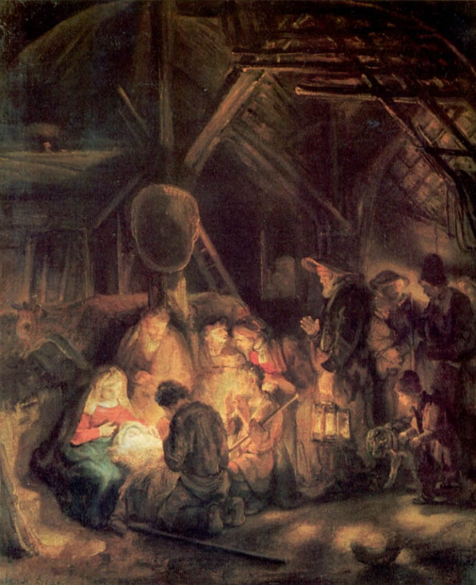 Adoration of the Shepherds, Rembrandt